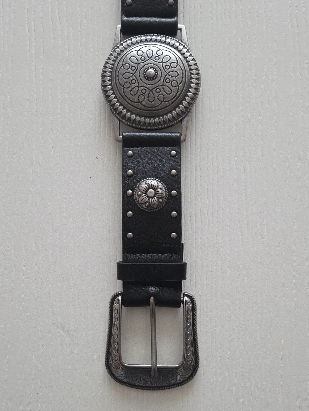 Black Belt with Decorative Silver Studs
